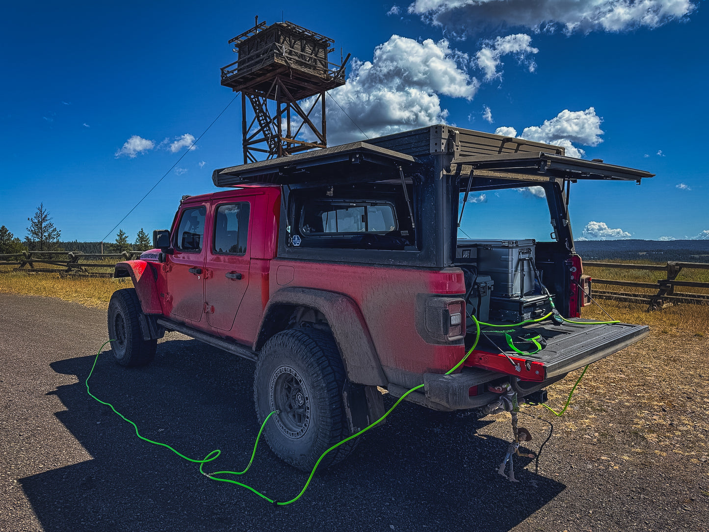 Electric Locking Truck Top Camper